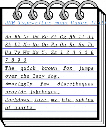 JMH Typewriter mono Under Italic Font