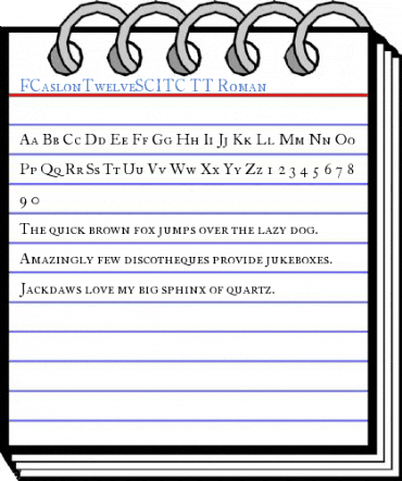FCaslonTwelveSCITC TT Roman Font