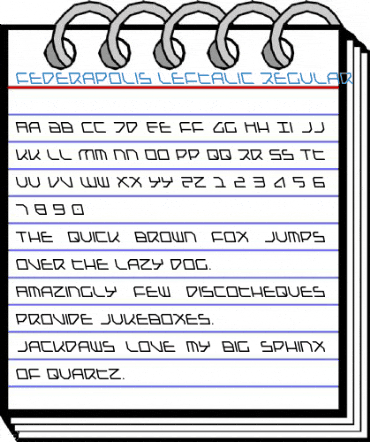 Federapolis Leftalic Regular Font