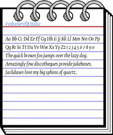 FedraSerifB Italic Font
