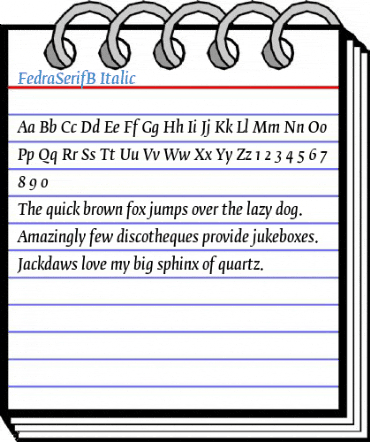 FedraSerifB Italic Font