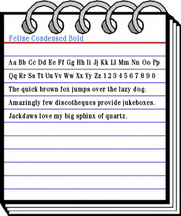 Feline Condensed Bold Font