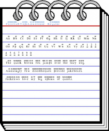 FerretsRTopsLowercase Regular Font