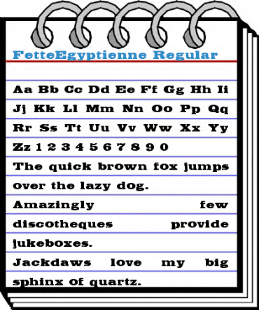 FetteEgyptienne Regular Font