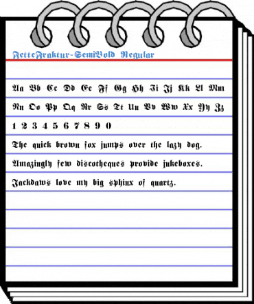 FetteFraktur-SemiBold Regular Font