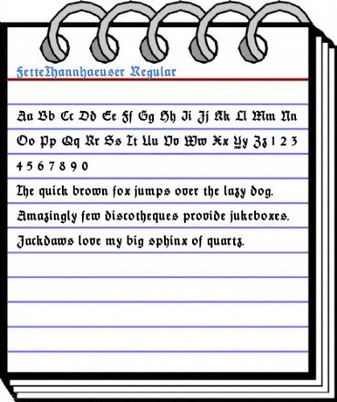 FetteThannhaeuser Regular Font