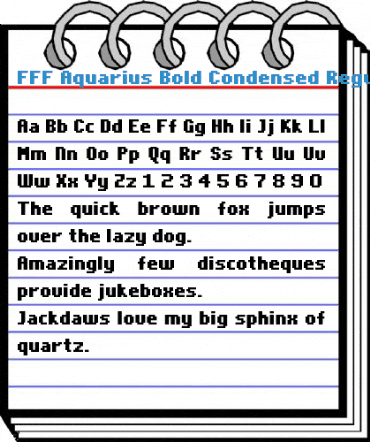 FFF Aquarius Bold Condensed Regular Font