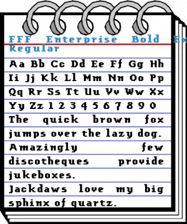 FFF Enterprise Bold Extended Regular Font