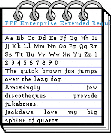 FFF Enterprise Extended Regular Font
