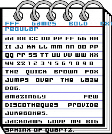 FFF Games Bold Extended Regular Font