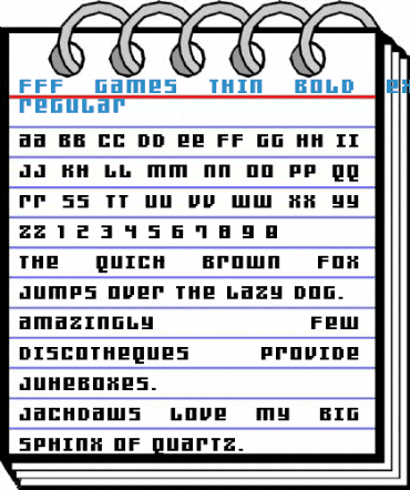 FFF Games Thin Bold Extended Font