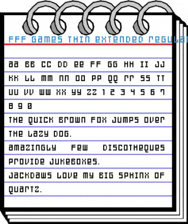 FFF Games Thin Extended Regular Font