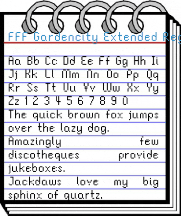 FFF Gardencity Extended Regular Font