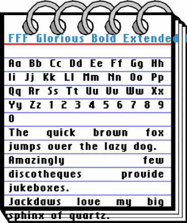 FFF Glorious Bold Extended Regular Font