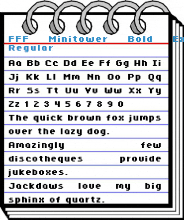 FFF Minitower Bold Extended Font