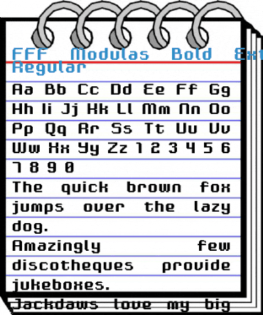 FFF Modulas Bold Extended Regular Font