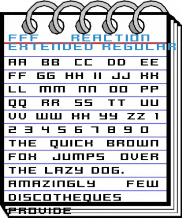 FFF Reaction Bold Extended Regular Font