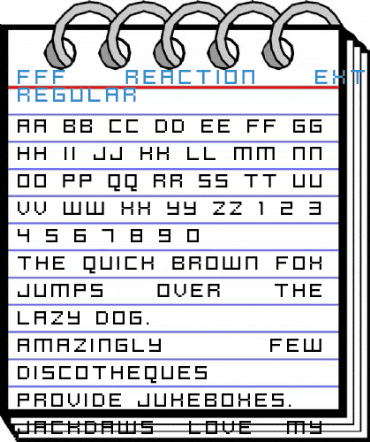 FFF Reaction Extended Regular Font