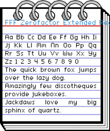 FFF Zerofactor Extended Regular Font
