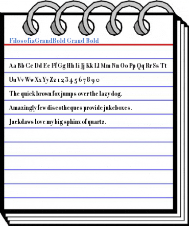 FilosofiaGrandBold Grand Bold Font
