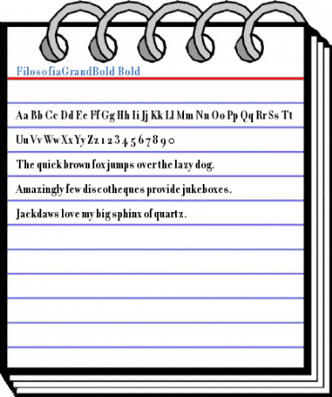 FilosofiaGrandBold Bold Font