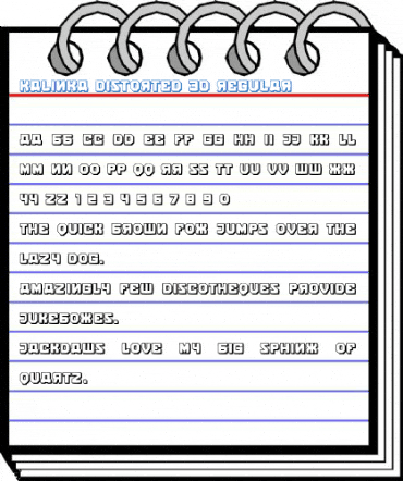 Kalinka Distorted 3D Regular Font