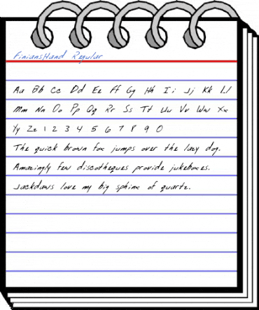 FiniansHand Regular Font