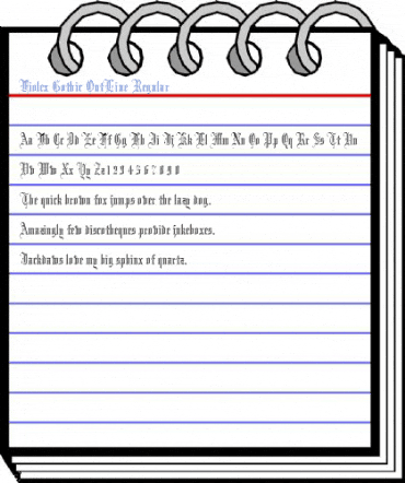 Fiolex Gothic OutLine Regular Font