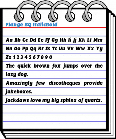 Flange BQ ItalicBold Font