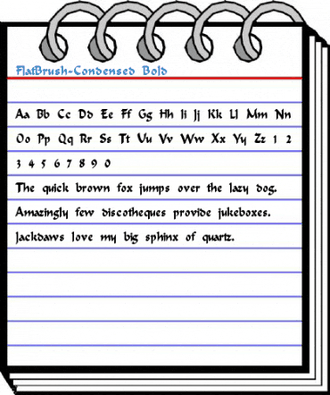 FlatBrush-Condensed Bold Font