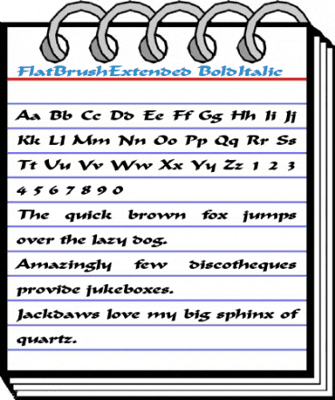 FlatBrushExtended BoldItalic Font