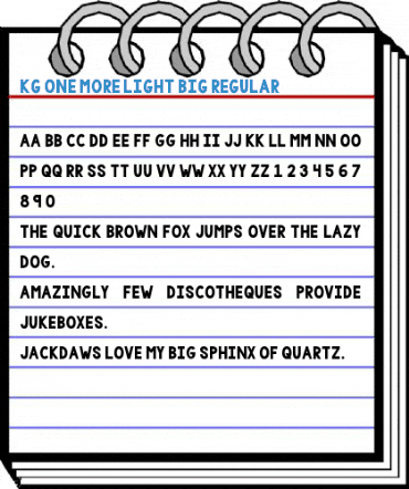 KG One More Light BIG Regular Font