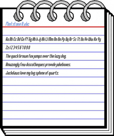 Flintstone Italic Font