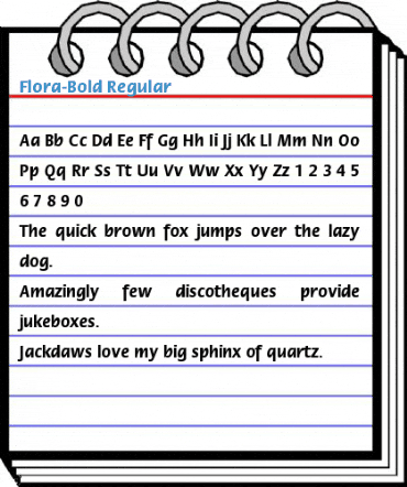 Flora-Bold Regular Font