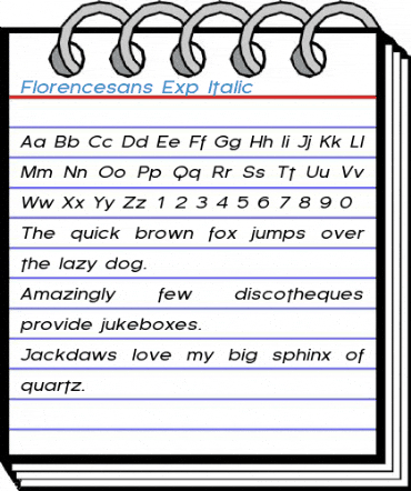 Florencesans Exp Italic Font
