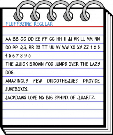 FluffyZine Regular Font
