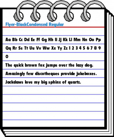 Flyer-BlackCondensed Regular Font