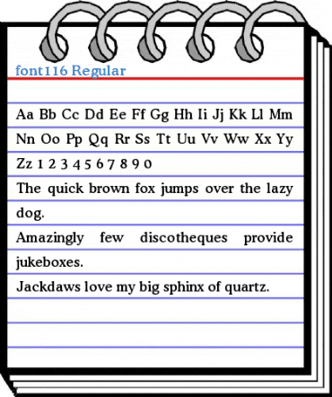 font116 Regular Font