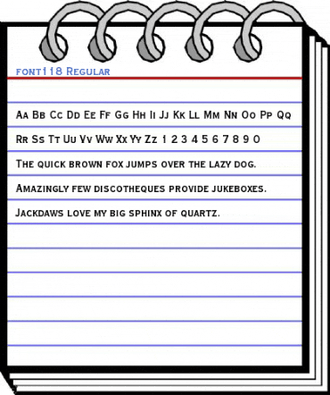 font118 Regular Font