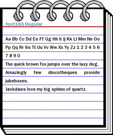 font166 Regular Font
