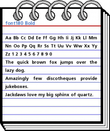 font180 Bold Font