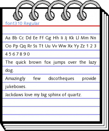 font310 Regular Font