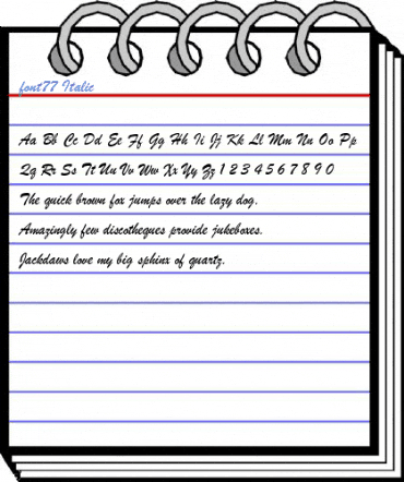 font77 Italic Font