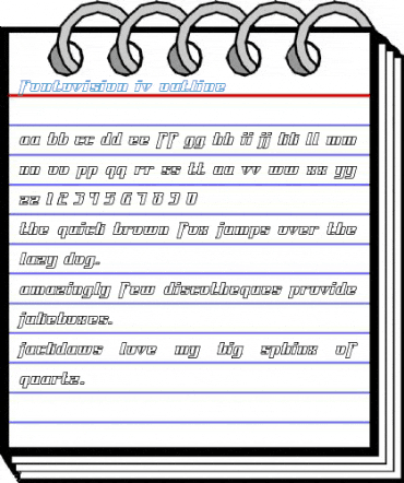 Fontovision IV outline Font