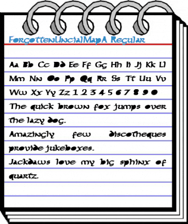 ForgottenUncialMapA Regular Font