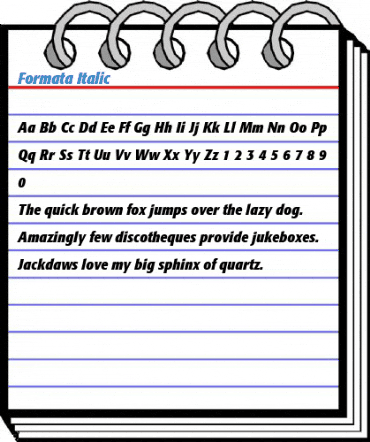 Formata Italic Font