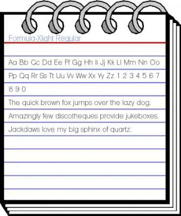 Formula-Xlight Regular Font