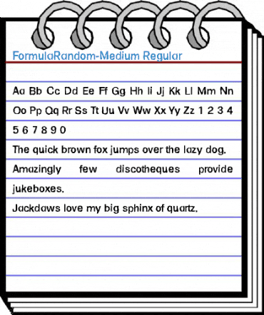 FormulaRandom-Medium Regular Font