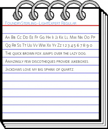 FoundrySterling-LightExpert Regular Font