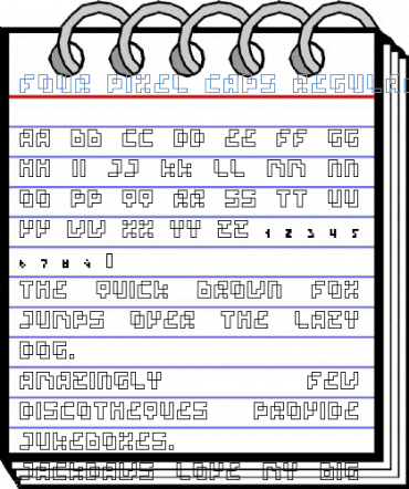 four pixel caps Regular Font